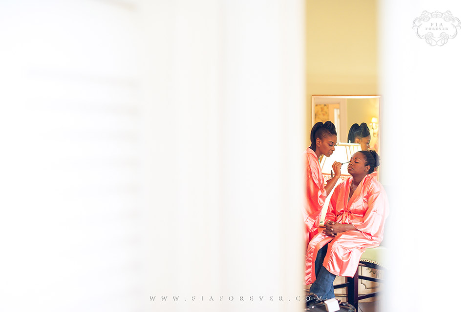 Bridesmaids Hair Makeup Photo at Legare Waring House. Photo by Wedding Photographer in Charleston, Fia Forever.