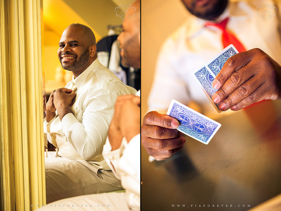 Groom Getting Ready Photo at Legare Waring House, Charleston, SC. Photo by Wedding Photographer in Charleston, Fia Forever.