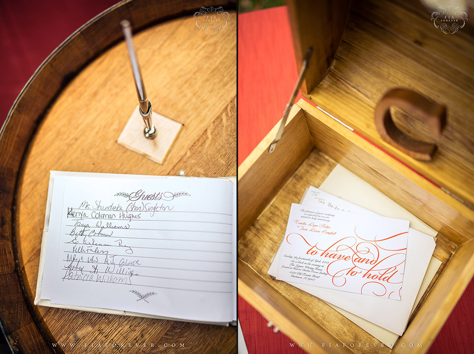 Wedding Barrel Sign in Table Ideas Gift Card Box Ideas, Charleston, SC. Photo by Wedding Photographer in Charleston, Fia Forever.