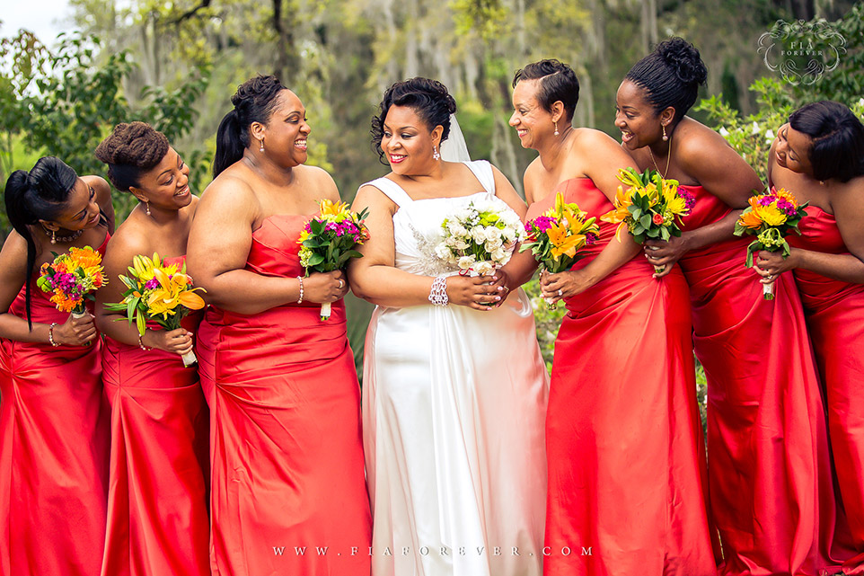 Bride & Bridesmaids Portrait Session at Legare Waring House, Charleston, SC. Photo by Wedding Photographer in Charleston, Fia Forever.